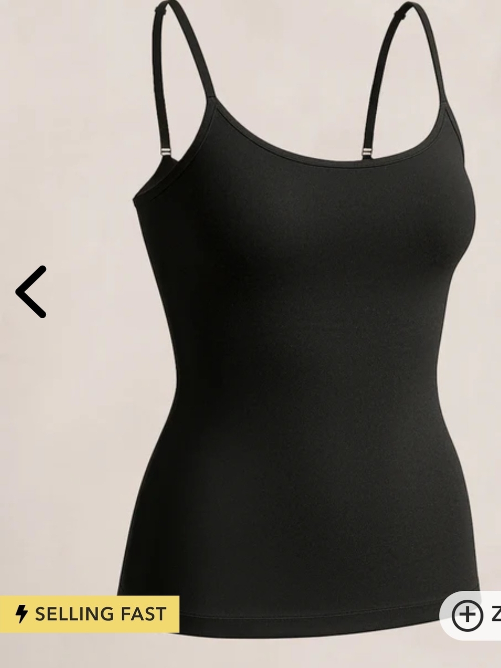 Basic Black Slim Camisole Tank Top